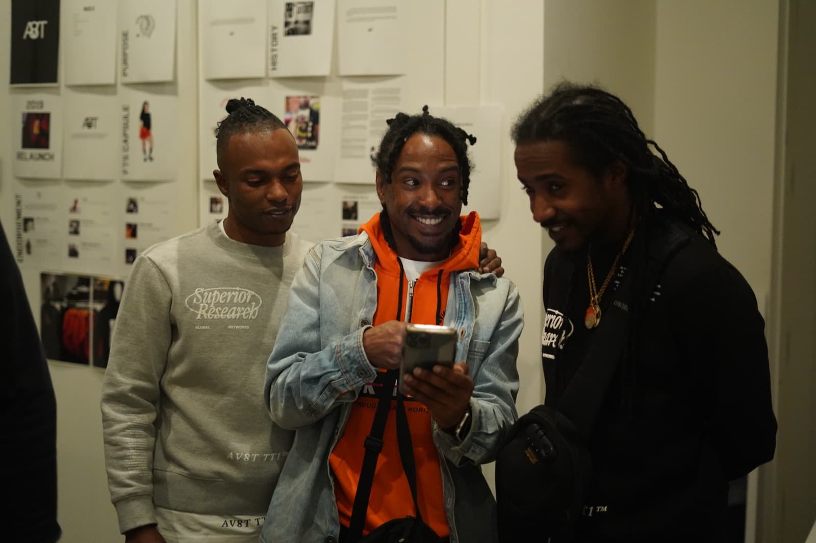 Community members at an Avi8ted House gallery event